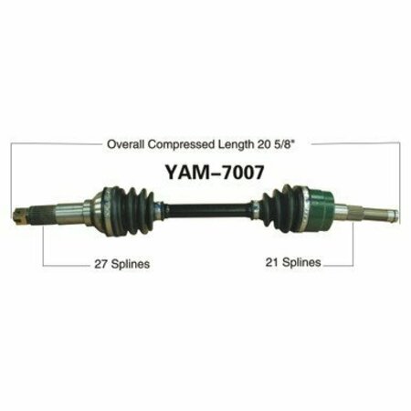 WIDE OPEN OE Replacement CV Axle for YAM FRONT L YFM450 GRIZZ/KODIAK YAM-7007